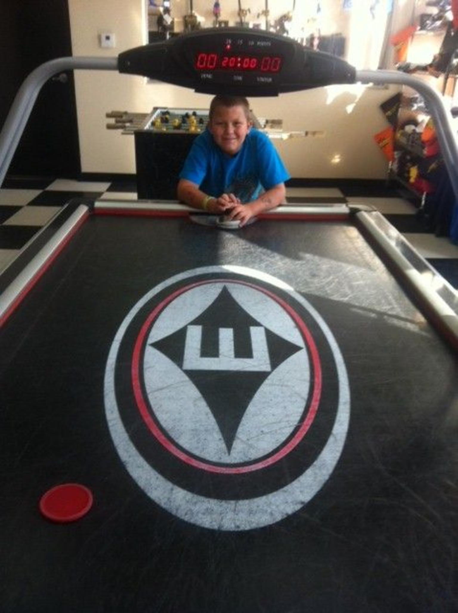 The Air Hockey table in the Office