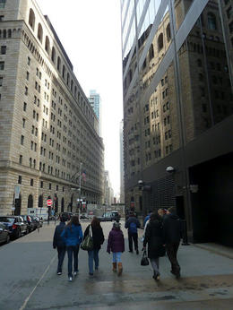 Photo of The Wall Street Experience - walking on the tour Here we are walking as a group to our next destination. , Peter M - March 2012