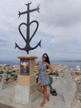 Photo of View from Basilica of Notre-Dame de le Garde Panoramic view of Marseille and nearby islands from the city's iconic church on the hilltop. , Claudia A - July 2014