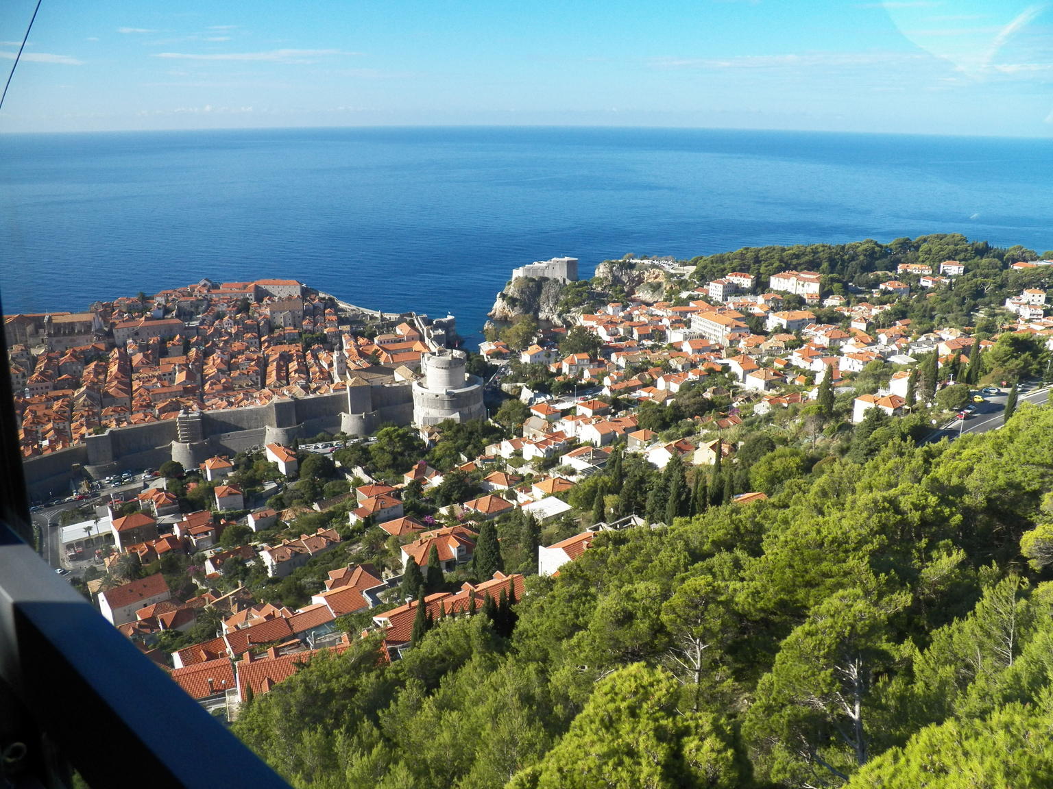 Dubrovnik from nearby peak