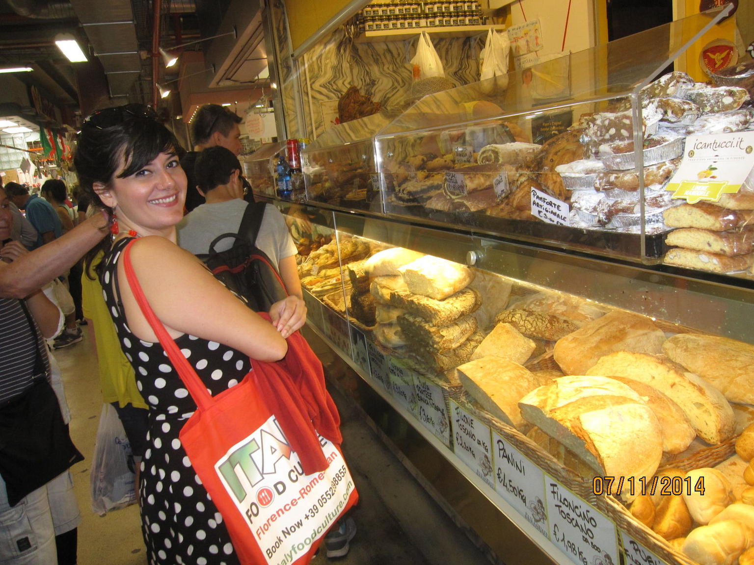 Our guide Coral picking out some great Florence breads!