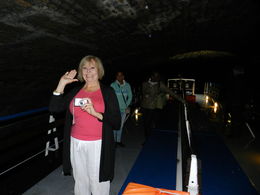 Photo of The Long Tunnel This is my mom, Muriel, enjoying the long trip through the 2km tunnel. , La'Chelle - May 2015