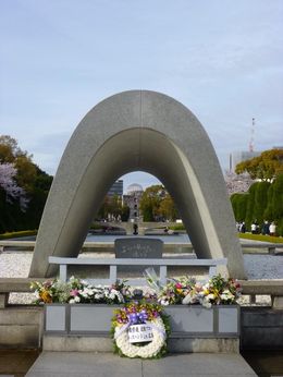 Photo of Hiroshima Peace Memorial The Peace Cenotaph frames the Peace Flame, which frames the Peace Dome. , Sandra S - April 2016