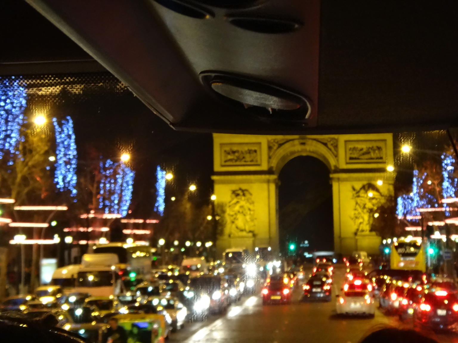 Arc de Triumph - terrible quality photos through the bus!