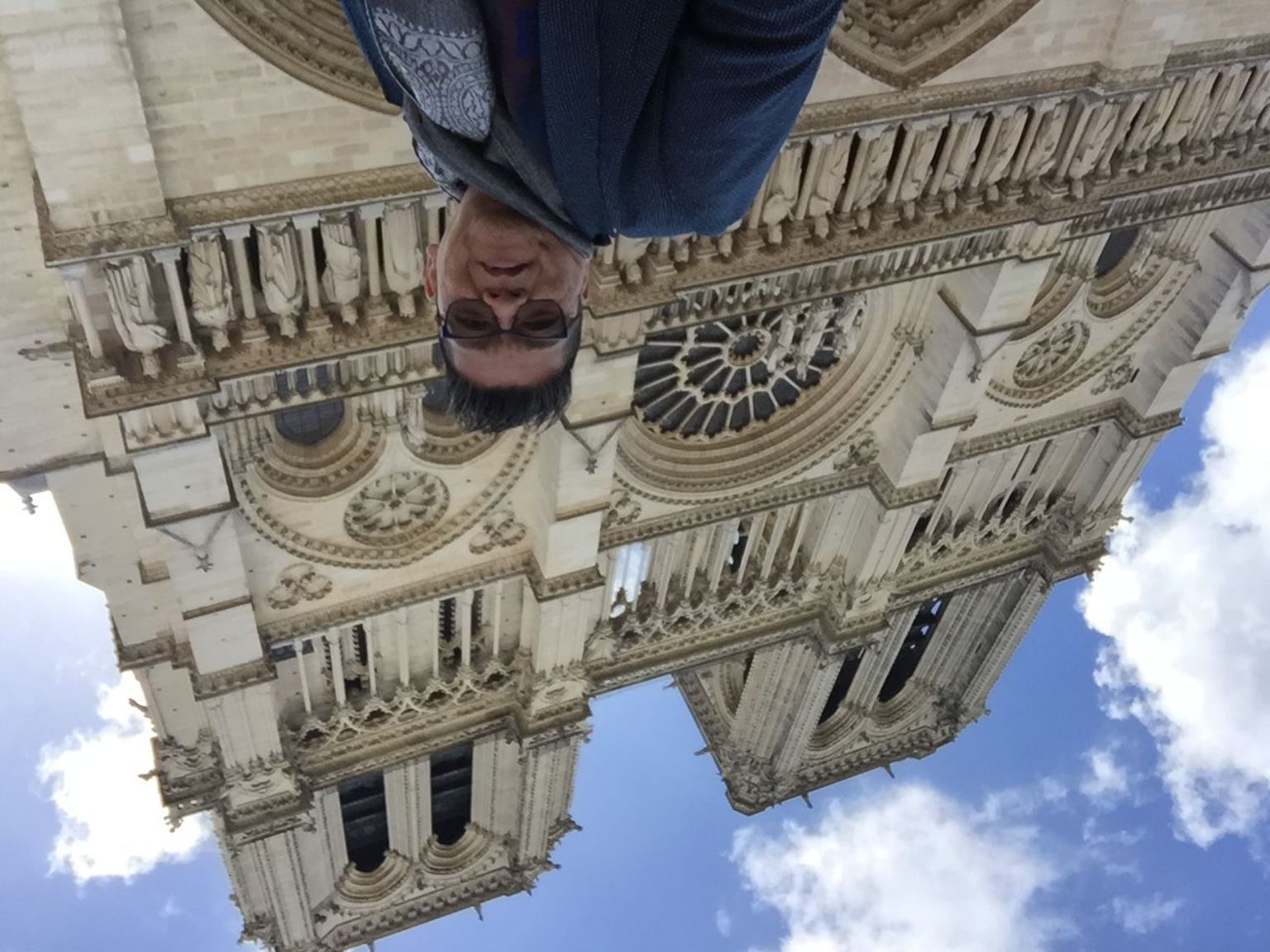 In front of the Notre Dame