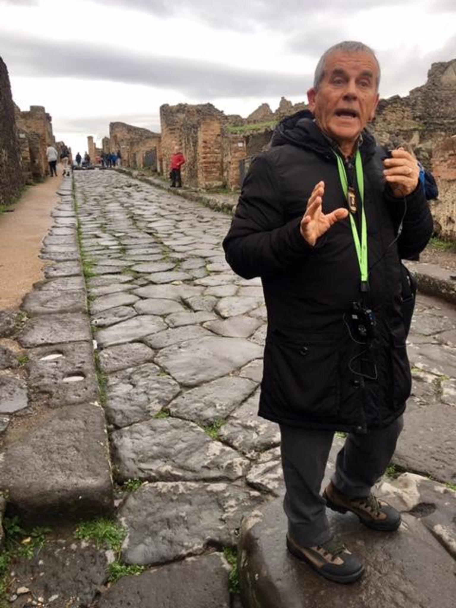 Our guide in Pompeii