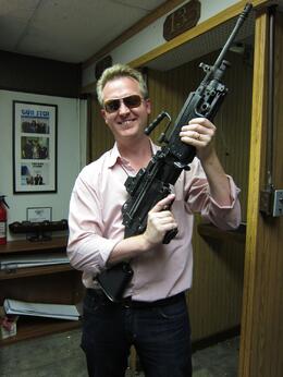 Photo of The Dunc with a BIG GUN This particular gun did make a lot of noise. It was fun., Jeff - October 2010