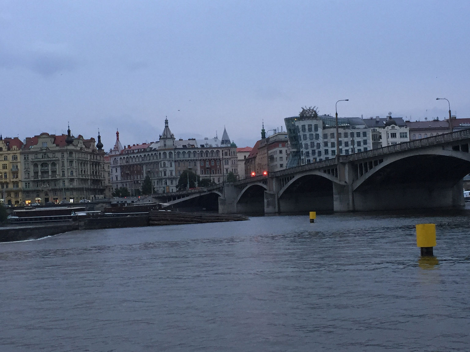 Vltava river during the cruise