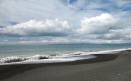 Photo of City beach in Napier A nice place for a stroll, and the contrast between the sky and the sea make it a good place for photography when the weather is cloudy. If you look closely at the larger image you can see a small ... , David C - October 2010