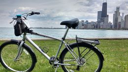 Photo of Cycle given in the tour They give you nice cycles as per your height and comfort. This photo here is taken towards the end of the trip where you will get to ride along the beautiful Michigan lake on a track made for ... , Rahul D - June 2016