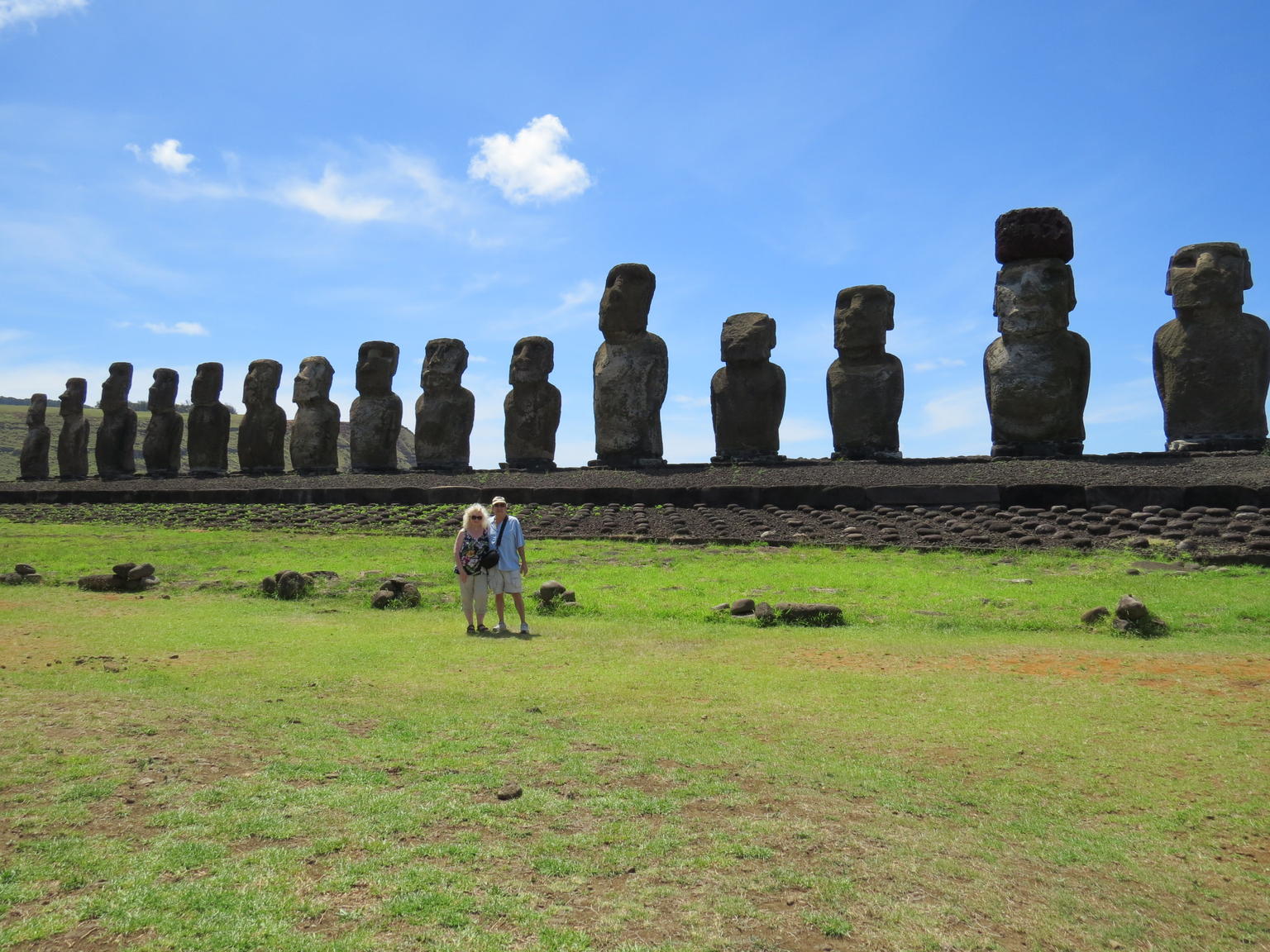 Enjoying touring Easter Island and seeing all the Moai