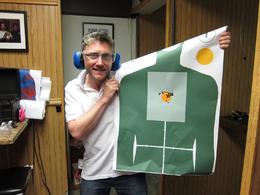 Photo of My AK47 shooting. I'm very proud of this, my first attempt with an AK47., Jeff - October 2010