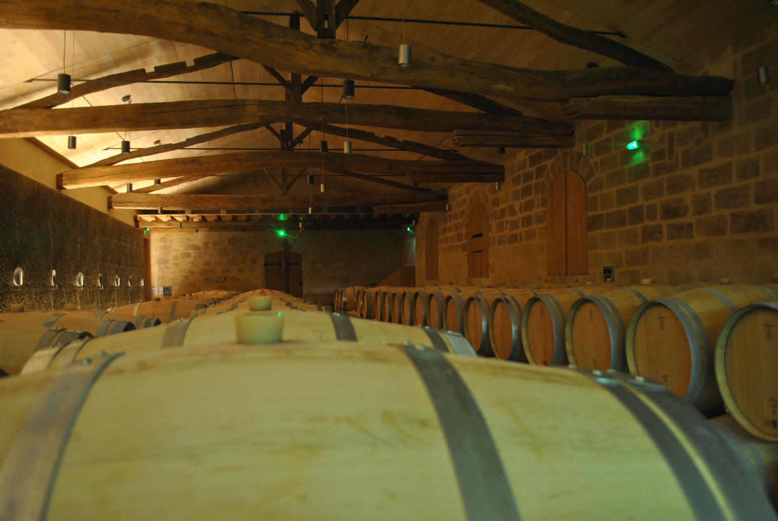 Chateau Soutard barrel room