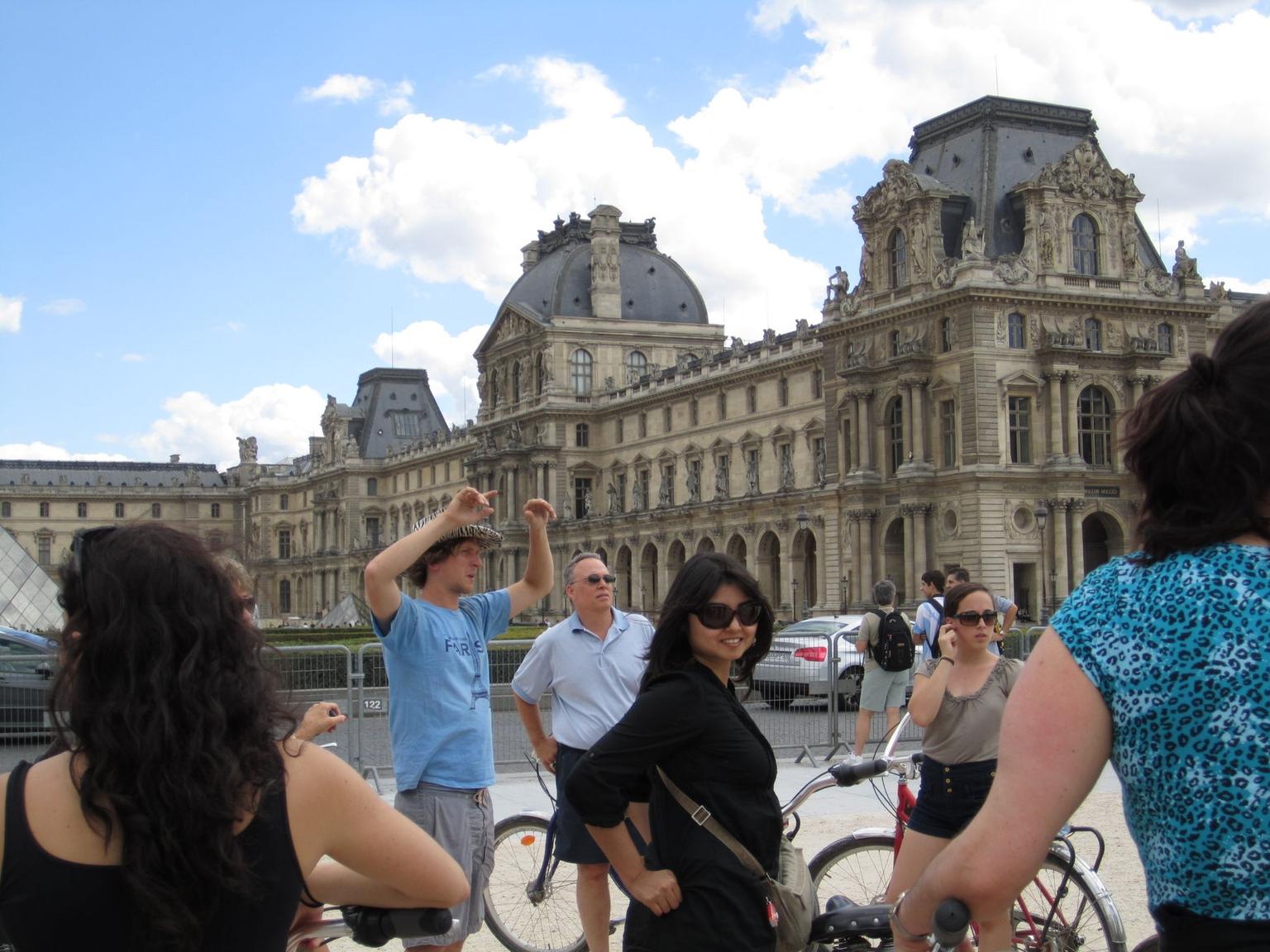 Paris by Bike: Outside the Louvre