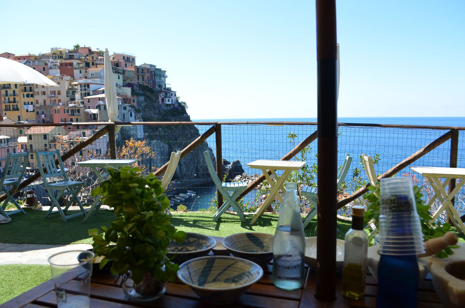 Lunch on the cliffs of Manarola