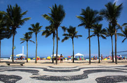 Photo of Rio de Janeiro: The famous Copacabana sidewalk in the foreground Rio de Janeiro: The famous Copacabana sidewalk in the foreground - December 2011