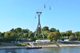 Photo of Rhine river cruise. The river cruise passes by and underneath Cologne's cable cars, also recommended. , David Lally - September 2015