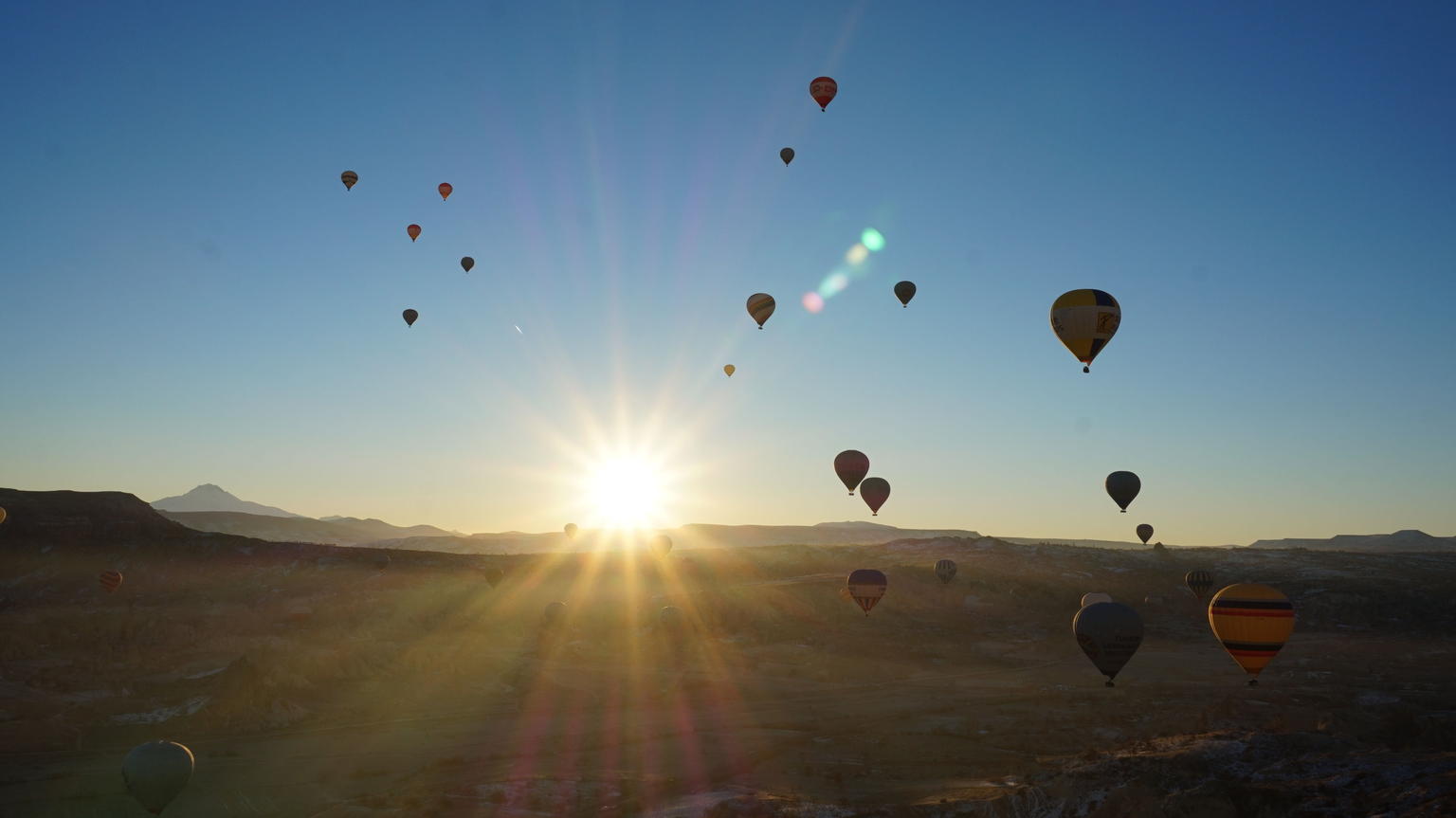 Sun rise review from Air Ballon