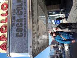 Photo of Outside the Apollo - Saturday 07/02/2014 Tim and Ann (Part of Honeymoon) Old school B-Boy and new wife! , Timothy M G - February 2014