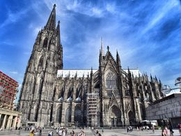 Photo of Cologne cathedral. This is a side angle photograph of the cathedral of Cologne city. , David Lally - September 2015