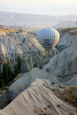 Photo of Hot air balloons in Cappadocia The pilots of the hot air balloons showed amazing skill in getting the balloons into the valleys., Peter - October 2010
