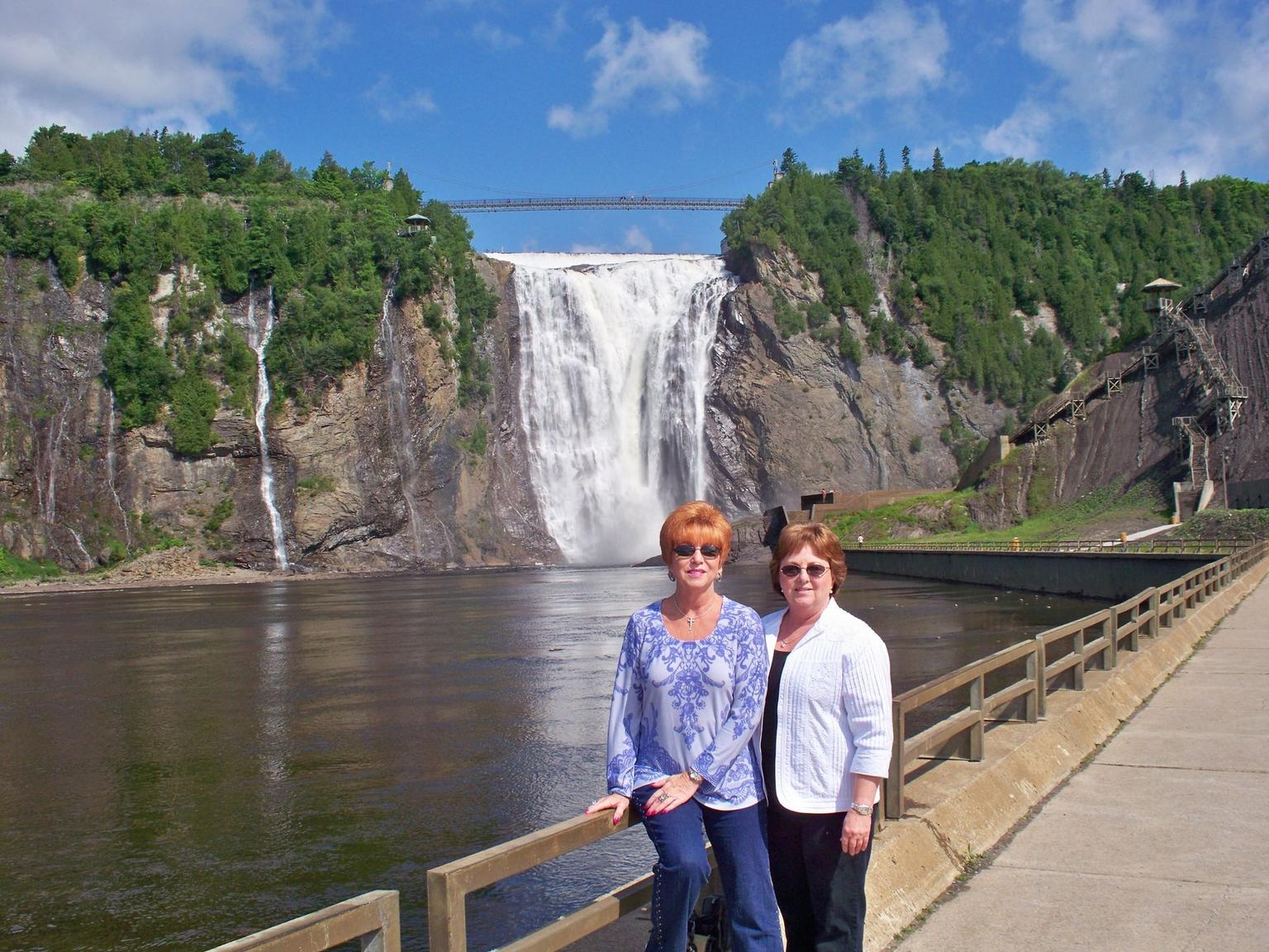 My sister and me, Montmorency Falls