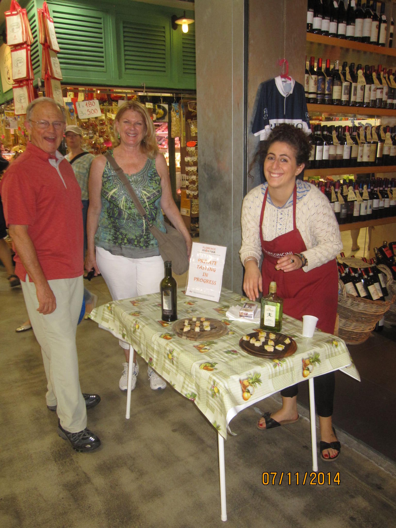 Our private taste testing in the San Lorenzo Central Market in Florence.