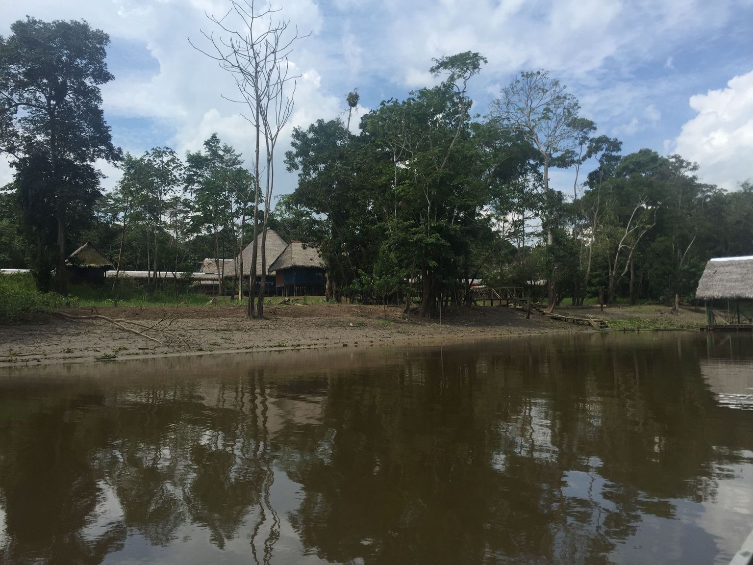 Picture of lodge from the boat