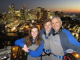 Photo of Coming back down from bridge climb September 2014 Greg (dad) Zoe and Mac- from central Victoria. Ran across it, sailed under it and climbed over it , Gregory H - September 2014