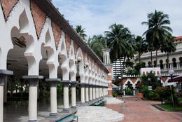 Photo of Masjid Jamek mosque courtyard Masjid Jamek Mosque courtyard, Kuala Lumpur, Malaysia - July 2011