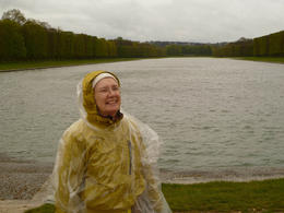 Photo of Wendy at the Canal We ride around the canals and would normally have stopped for lunch but it was way too wet and windy. Spring in Paris????? , Ken S - May 2012