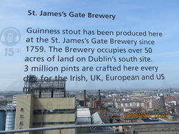 Photo of Guinness Brewery View Taking a photo from one of the Zero Gravity Bar self-guided tour vantage points. , Jan W - June 2016