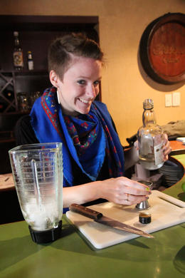 Photo of Lima Market Tour, Cooking Class and Pisco Sour Lesson Trying my hand at making pisco sours - January 2014