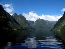 Photo of Peaceful in the sound Boat is stopped in doubtful sound,weather is great and not a lot of wind which allows the water to be very calm nearly reflective, David D - April 2009
