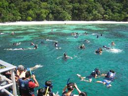 Photo of Snorkeling at sea Lot of people in the water at Pulau Payar Marina Park and the sun is shining., Gudrun G - July 2008