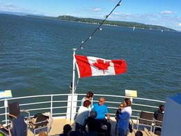 Photo of St. Lawrence River Excursion in Quebec City I took the St. Lawrence River Excursion option in Quebec City. This photo captures the flag flying majestically on our ship! It was a perfect day for a cruise, and I still had enough time to shop ... , Kristine P - September 2016