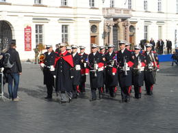 Photo of One of the Bands in the Castle Courtyard Amongst the celebrations in the Prague Castle were a number of bands. plus the changing of the guard. Here is one well-equipped band. , Robin F - November 2014