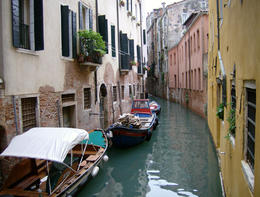 Photo of A canal in Venice A canal in Venice by Joseph Hunkins via Flickr ~ used under CC-BY license - May 2011
