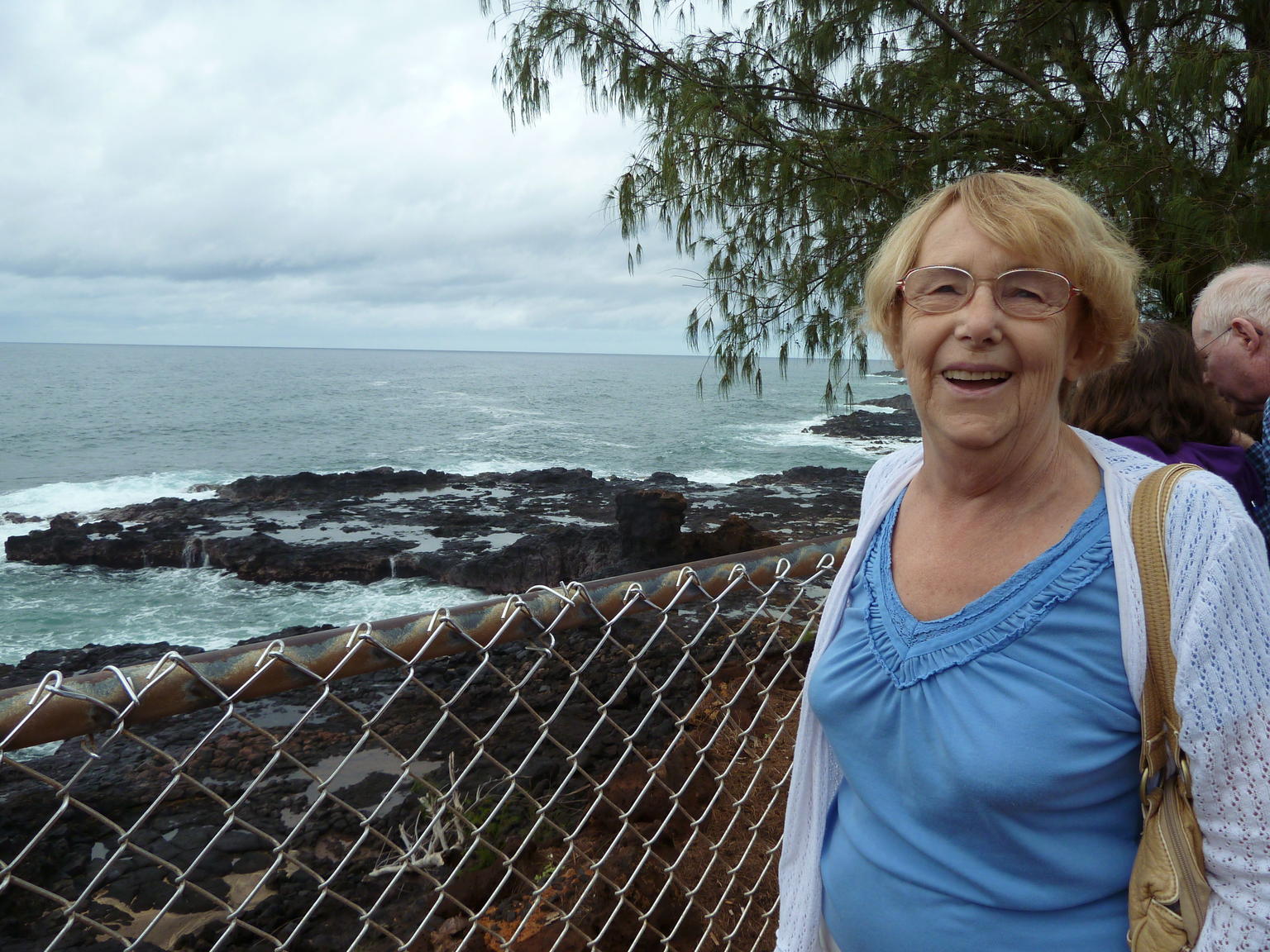 Kauai day trip: My Mum at Spouting Horn