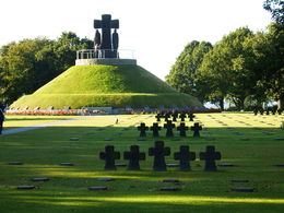 Photo of German Military Cemetary Not far from the American Cemetery is the German Cemetery. This cemetery is dedicated to those Germans we gave their lives in defending the Normandy area on 7-Jun-1944 , James H - August 2016