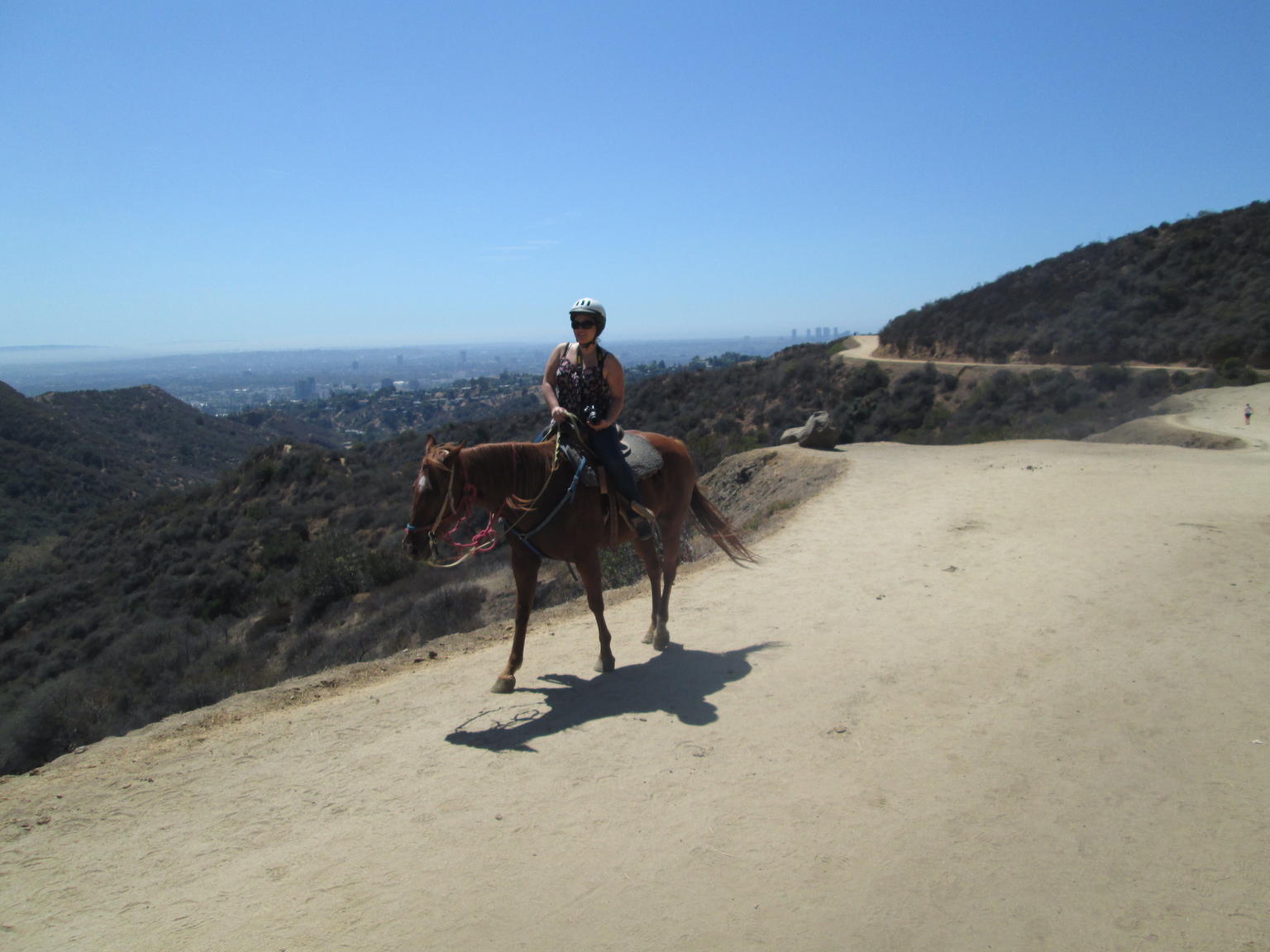 Riding the trails