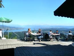 Photo of Lake Zurich from Felsenegg The view from the restaurant up at Felsenegg with Lake Zurich in background, Victoria R - August 2008