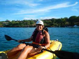Photo of Morning Kayak and Snorkel - Waterfall Hike and Paddle Tour Monica enjoying the morning Maui Kayak and Snorkel excursion! , Monica K - October 2013