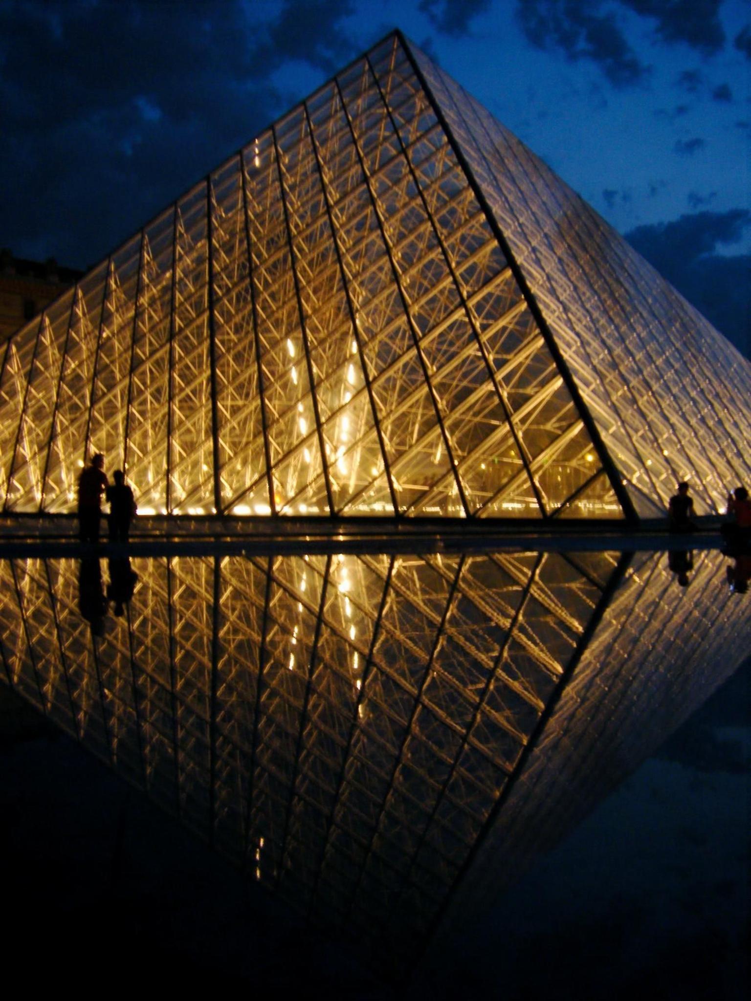 The Louvre at night