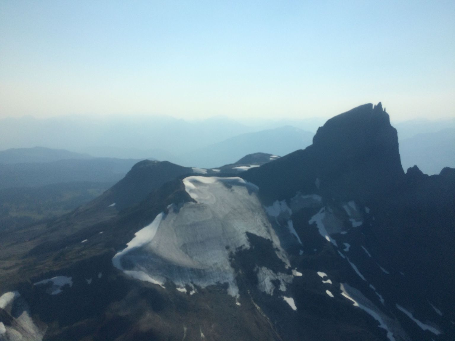High above the mountains