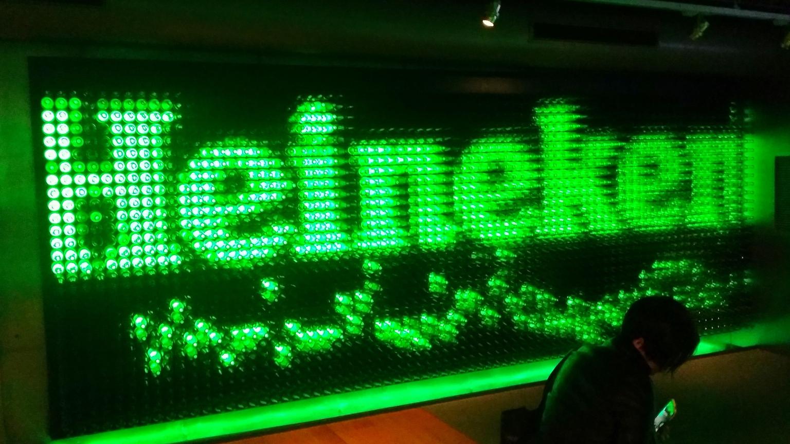 beer bottle wall