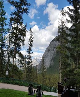 Photo of View From the Banff Springs Hotel Beautiful view of the Bow Valley and a local golf course from the rear of the Banff Springs Hotel , Amadeo P - August 2016