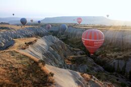 Photo of Balloons everywhere Hot air balloons seemed to fill the morning sky over Goreme., Peter - October 2010
