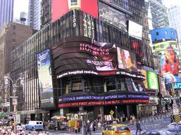Photo of Colorful Times Square corner In the heart of Times Square, viewed from bus., Joyce P - September 2008