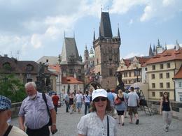 Photo of Charles Bridge, Prague day trip from Vienna Prague day trip from Vienna: My wife on the Charles Bridge. Incredible history. Statues on this bridge are amassing., David F - July 2010